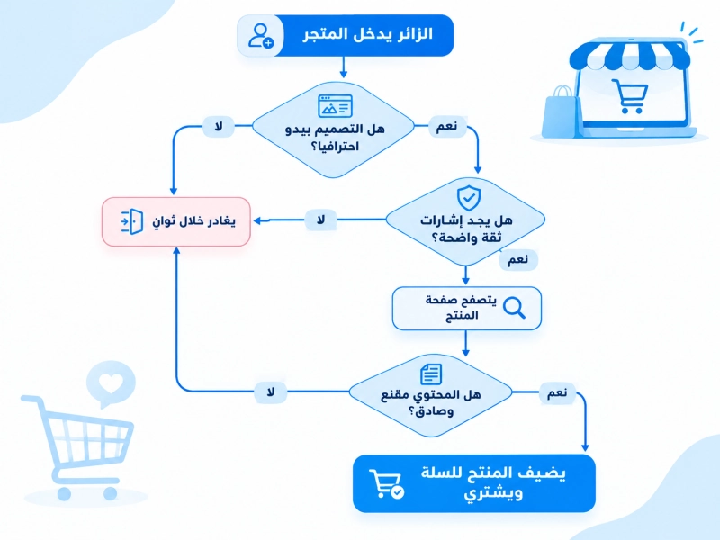 الإنطباع الأول للزائر للمتجر الإلكتروني